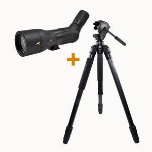 Cannocchiali Kite Optics KSP 80 HD 25-50X80 + Treppiede Ardea CF con testa Manfrotto 128 RC 