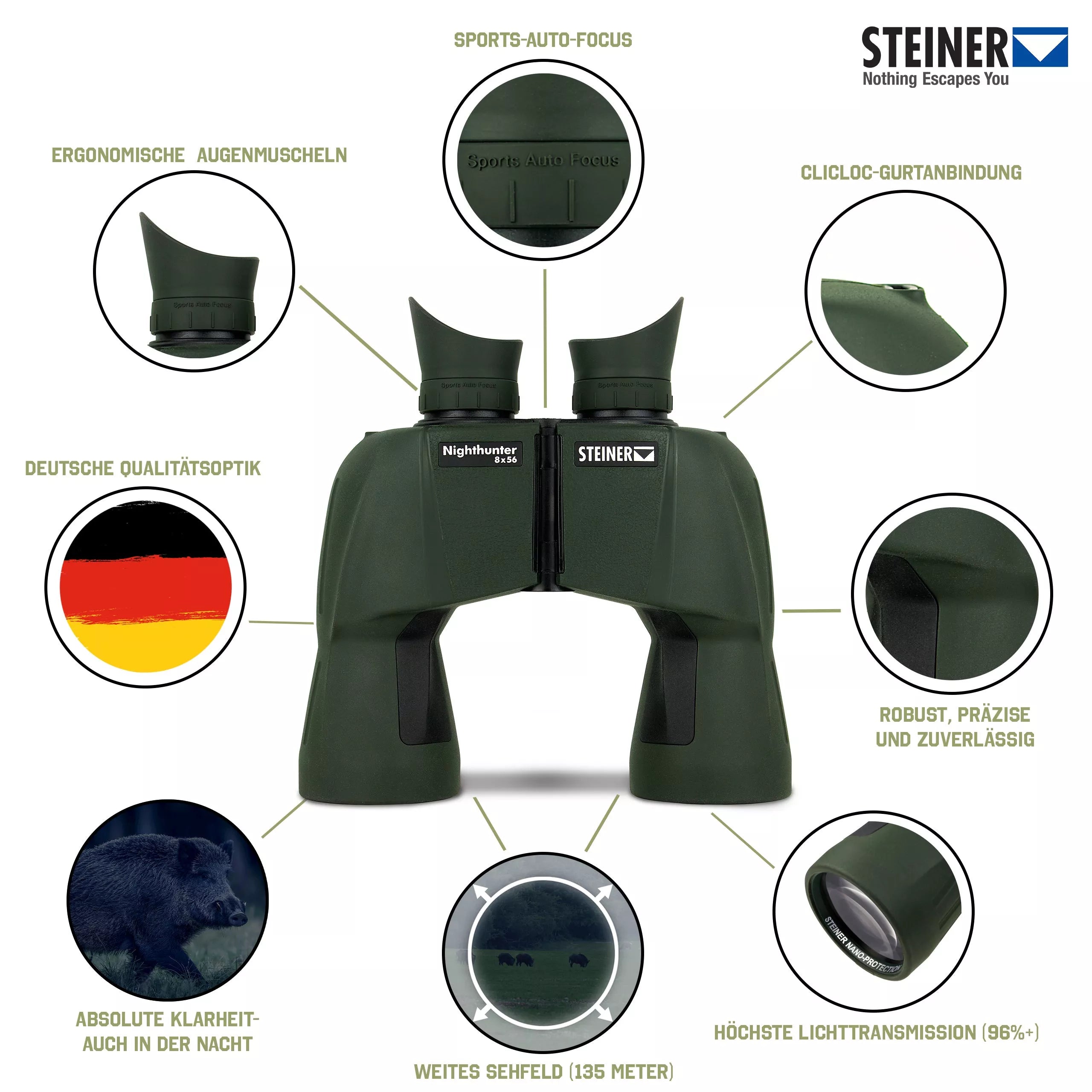 Binocolo Steiner Nighthunter 8x56 